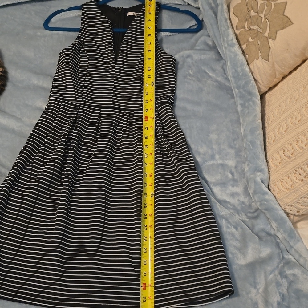Mi Ami Black and White Striped Dress With Pockets, Size S (0816) - Picture 7 of 8